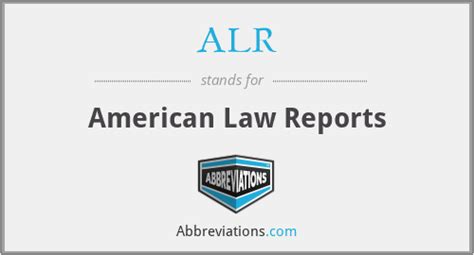 what does alr stand for.